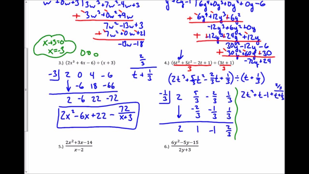 dividing polynomials by polynomials worksheet dividing polynomials by polynomials worksheet