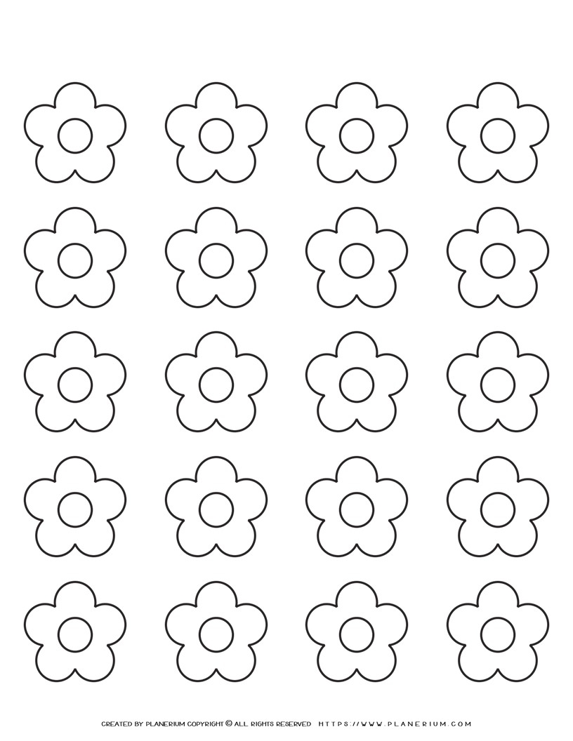 5 petal flower template free printable 5 petal flower template free printable