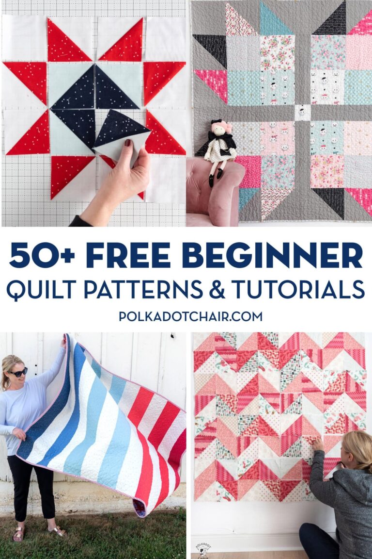 50 Easy Beginner Quilt Patterns Free Tutorials Polka Dot Chair