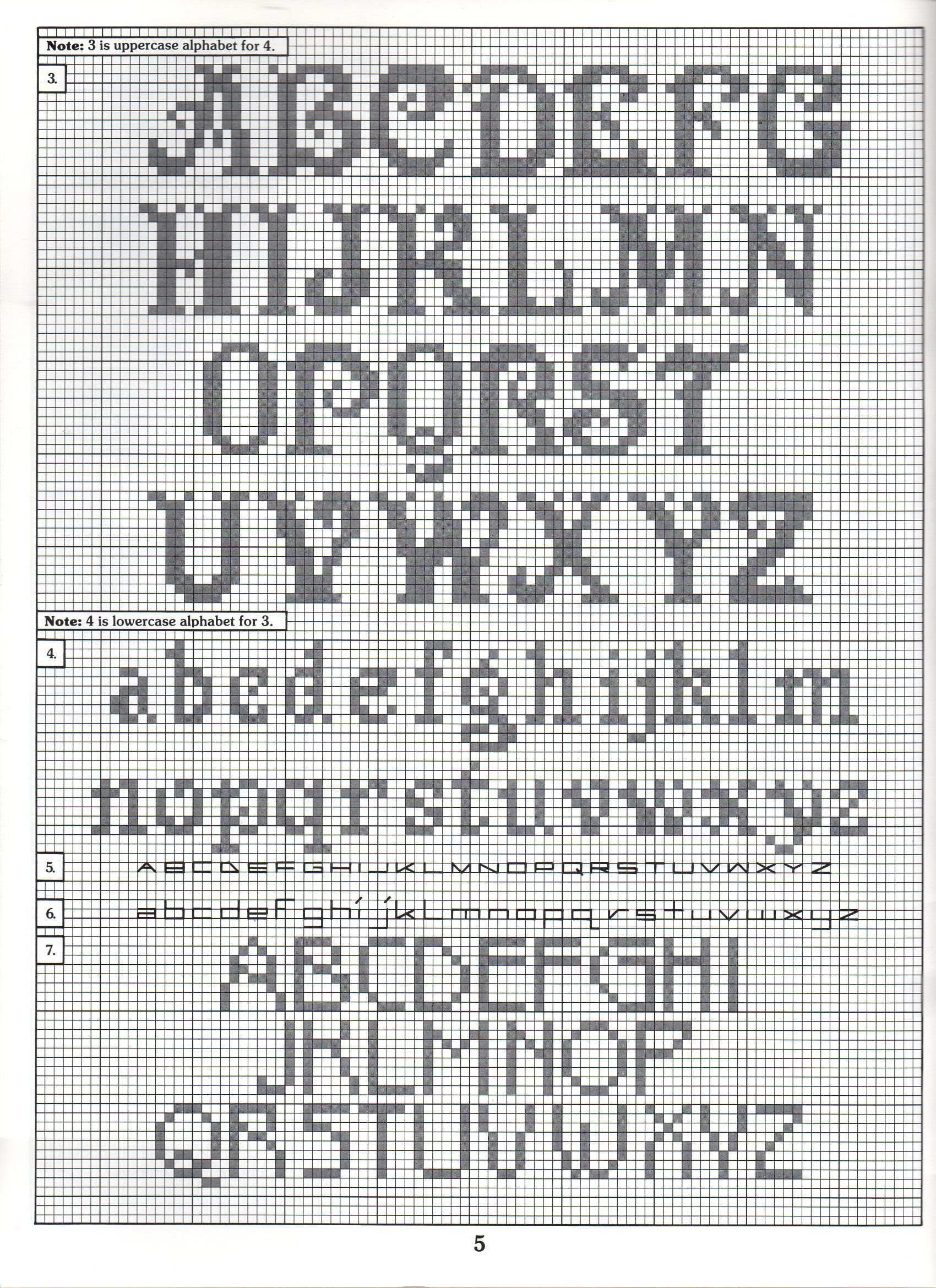 x stitch alphabet patterns