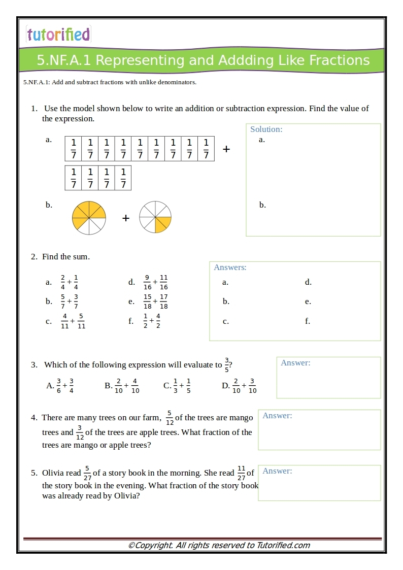 5th Grade Common Core Math Worksheets 5th Grade Common Core Math Worksheets