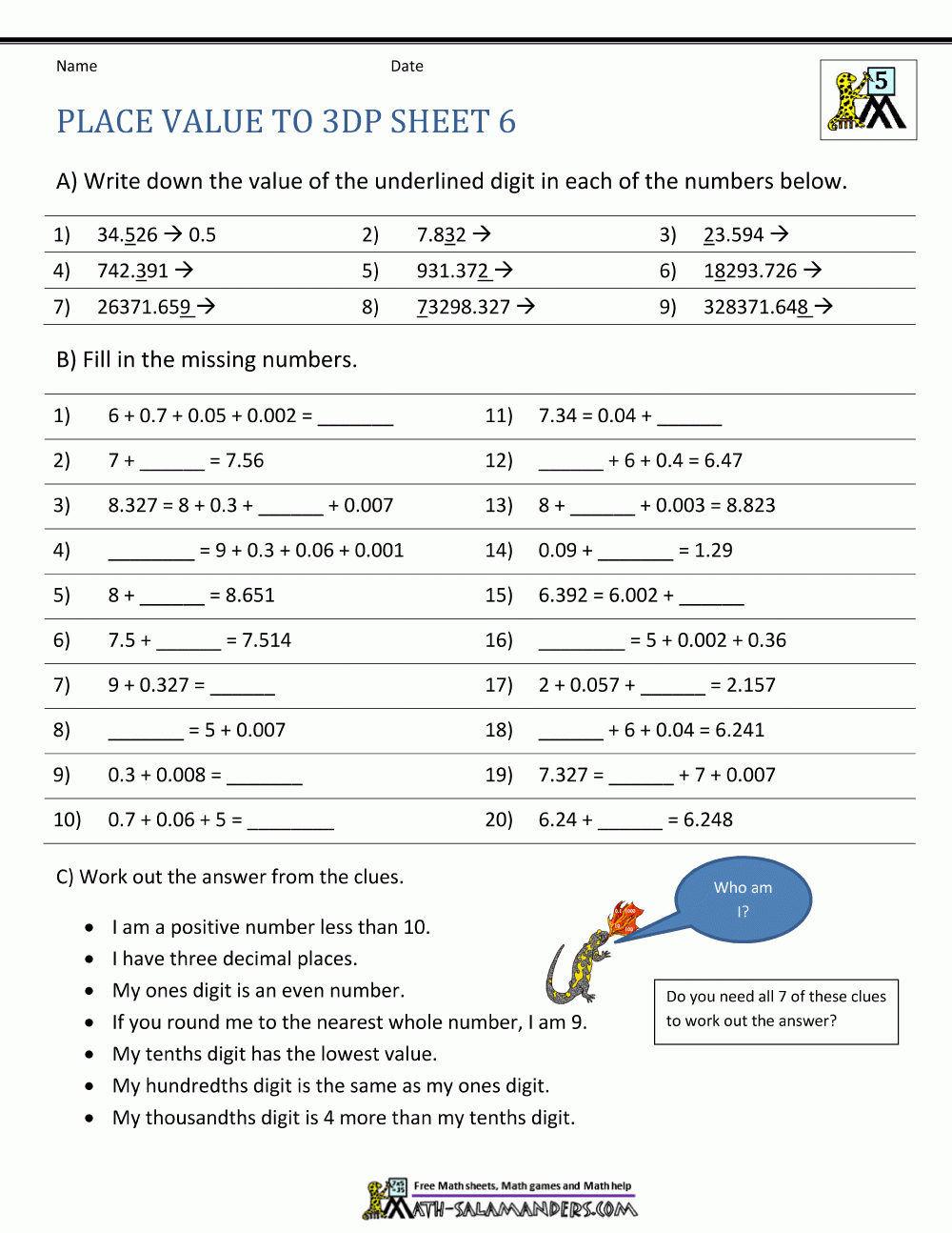 5th grade decimal place value worksheets 5th grade decimal place value worksheets