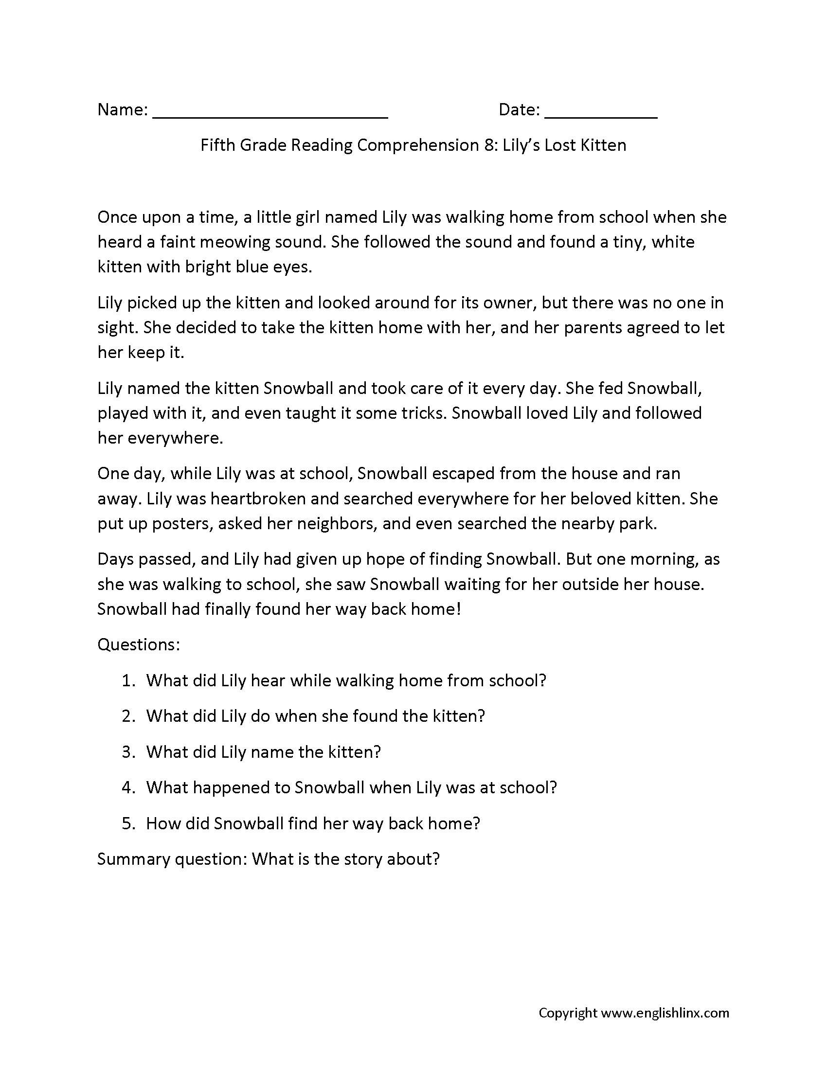 reading comprehension worksheets grade 5 reading comprehension worksheets grade 5