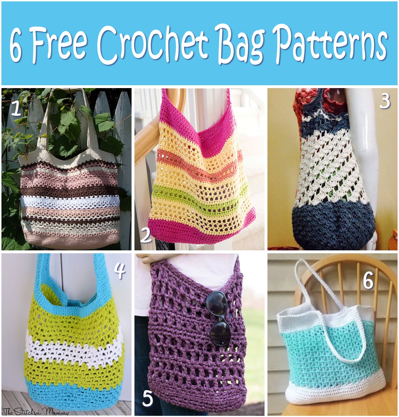 6 Free Crochet Bag Patterns 6 Free Crochet Bag Patterns