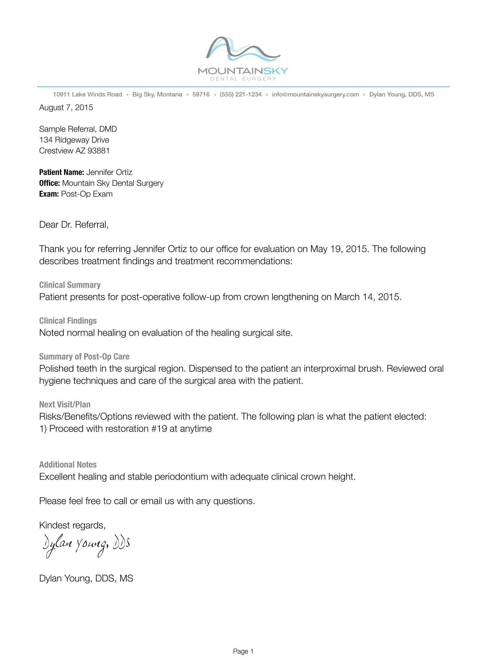 7 Dental Note Examples To Download 7 Dental Note Examples To Download