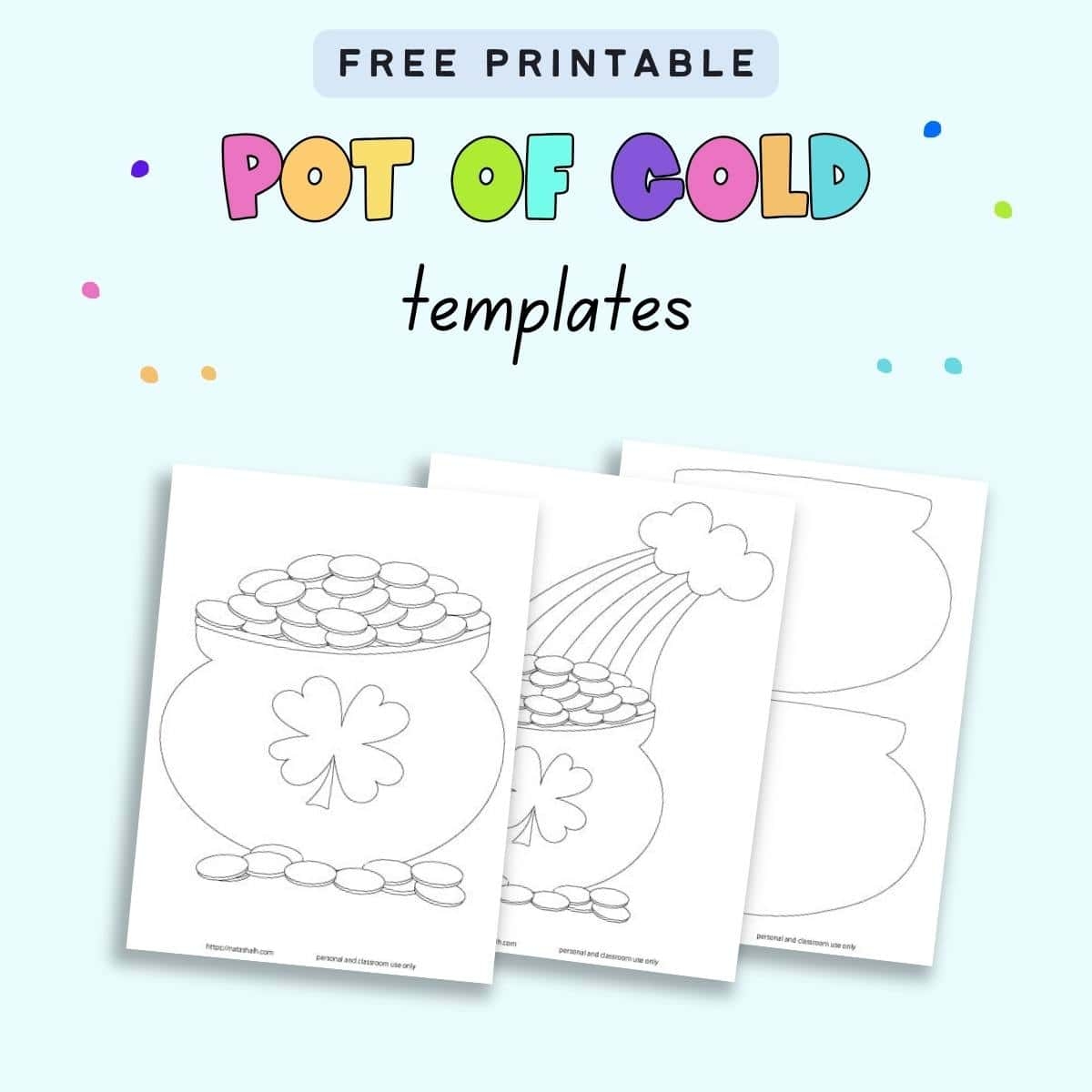 pot of gold template printable pot of gold template printable