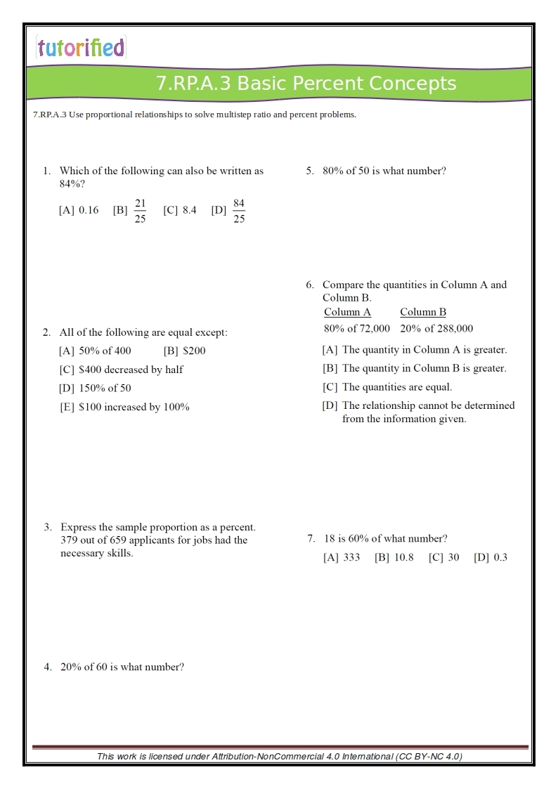 7th Grade Common Core Math Worksheets 7th Grade Common Core Math Worksheets