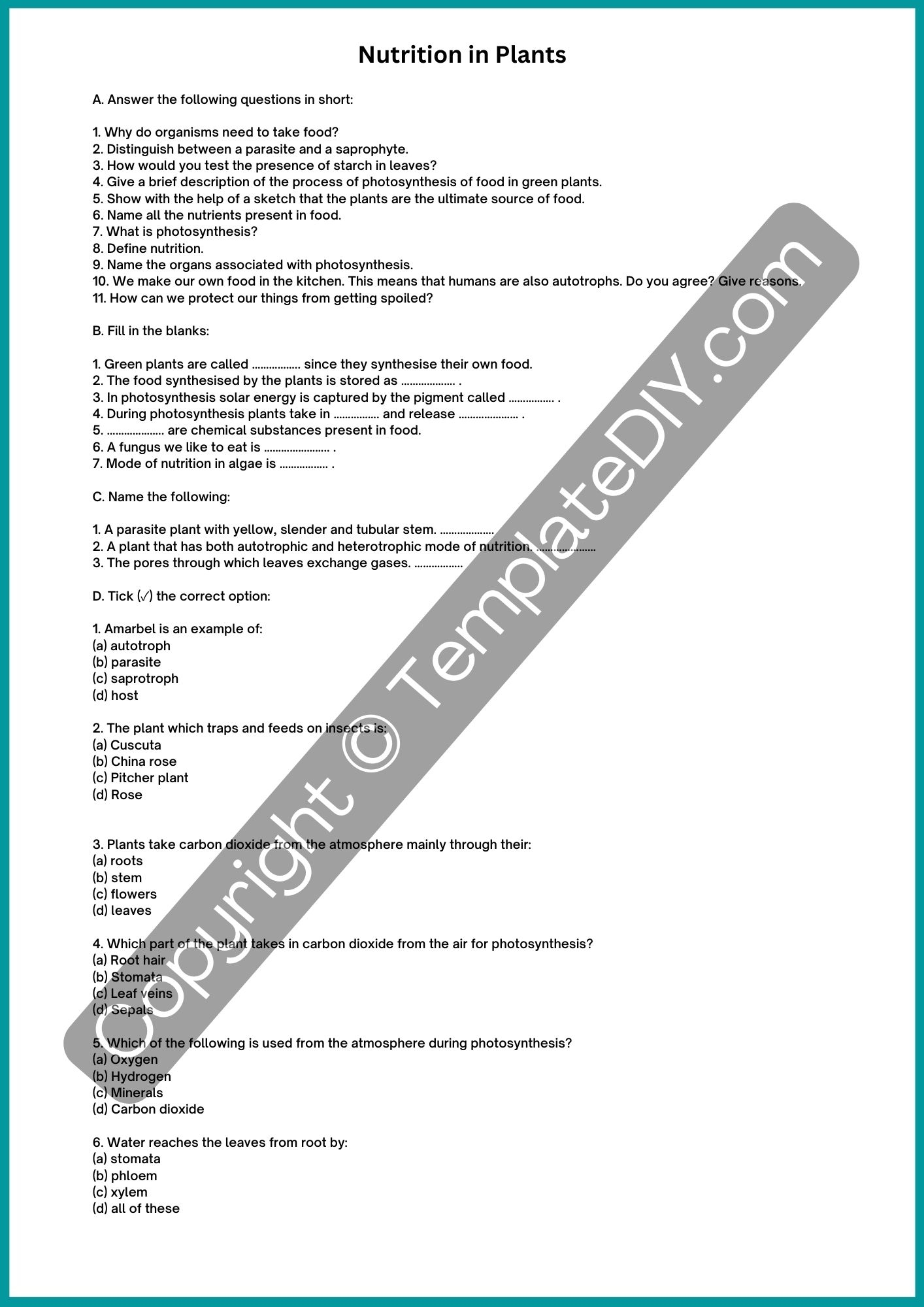 7th Grade Science Worksheets Printable Template PDF Word 7th Grade Science Worksheets Printable Template PDF Word