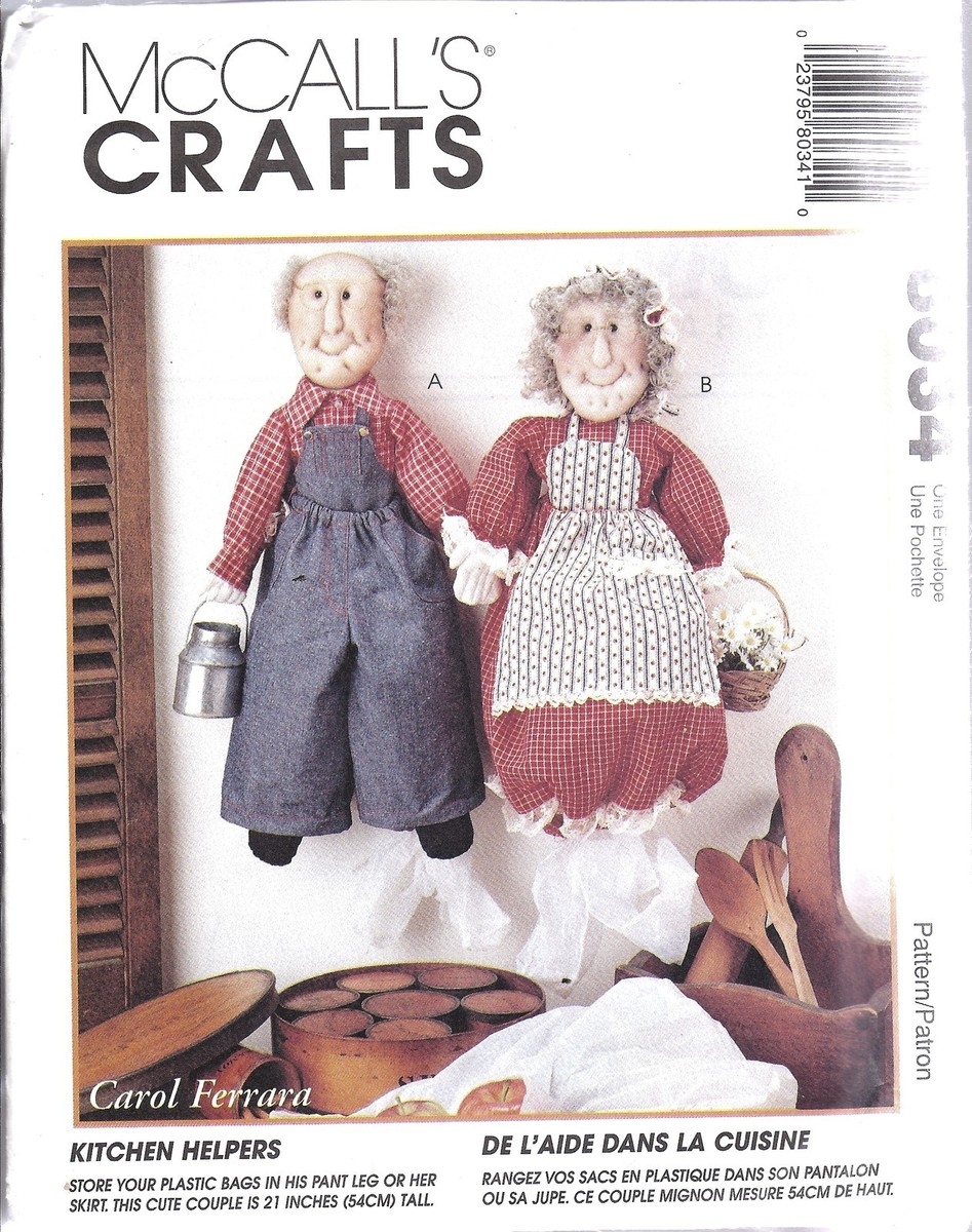 8034 UNCUT Vintage McCalls Pattern Crafts Home Decorating 21 Bag Lady Man OOP EBay 8034 UNCUT Vintage McCalls Pattern Crafts Home Decorating 21 Bag Lady Man OOP EBay