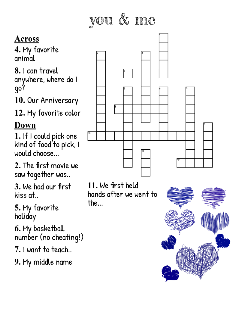 A Cute Crossword All About Alondra WordMint A Cute Crossword All About Alondra WordMint