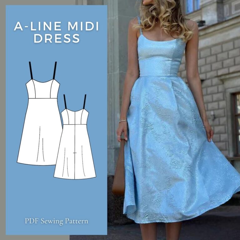 A line Dress Pattern Midi Dress Sewing Pattern Prom Dress Pattern Sewing Patterns For Women Summer Dress Pattern Digital Sewing Pattern Etsy Israel