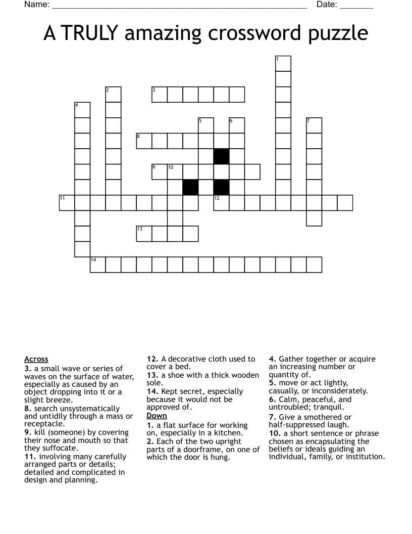 A TRULY Amazing Crossword Puzzle WordMint