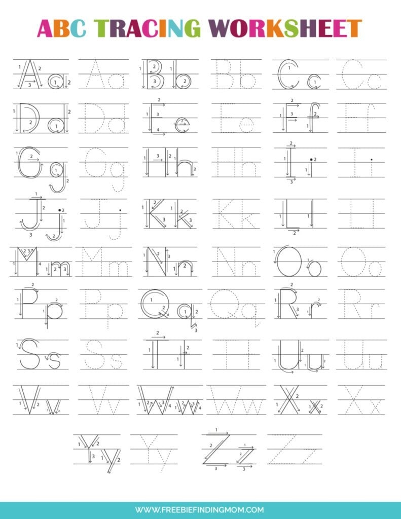 ABC Letters Printable Tracing Worksheets ABC Letters Printable Tracing Worksheets
