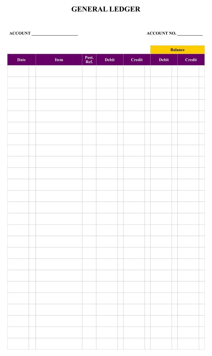 printable blank ledger template