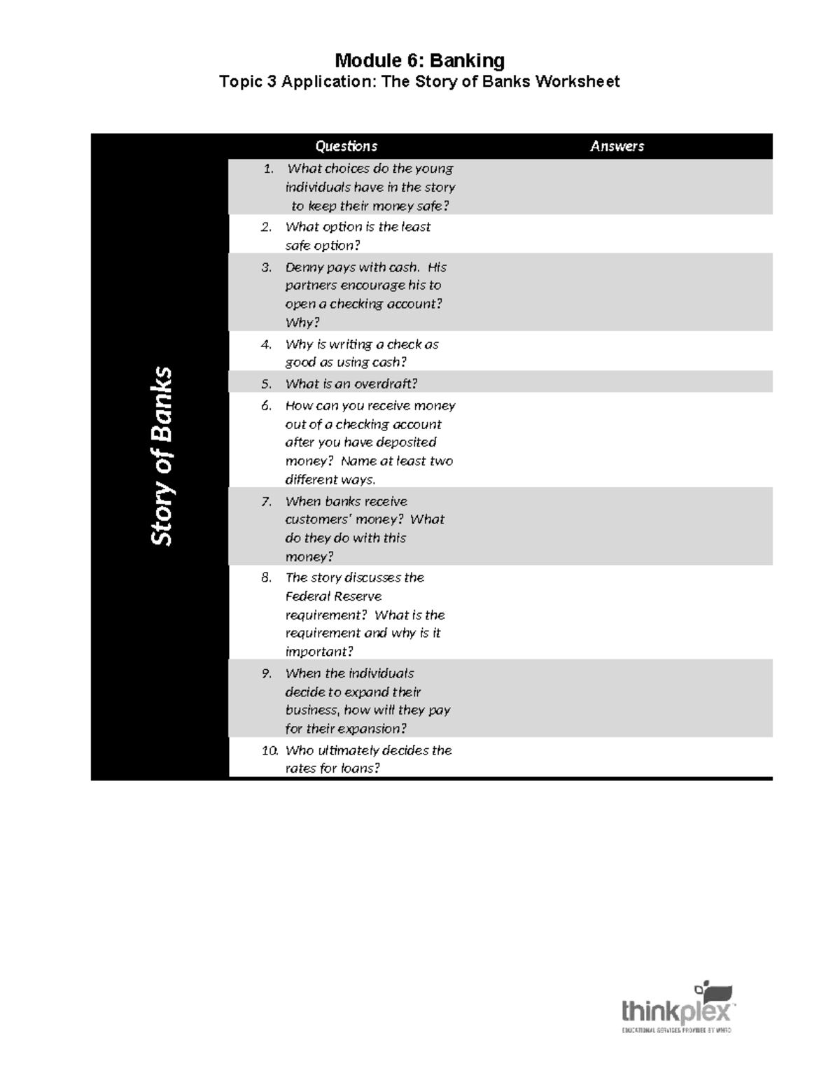 money and banking worksheet answers chapter 8