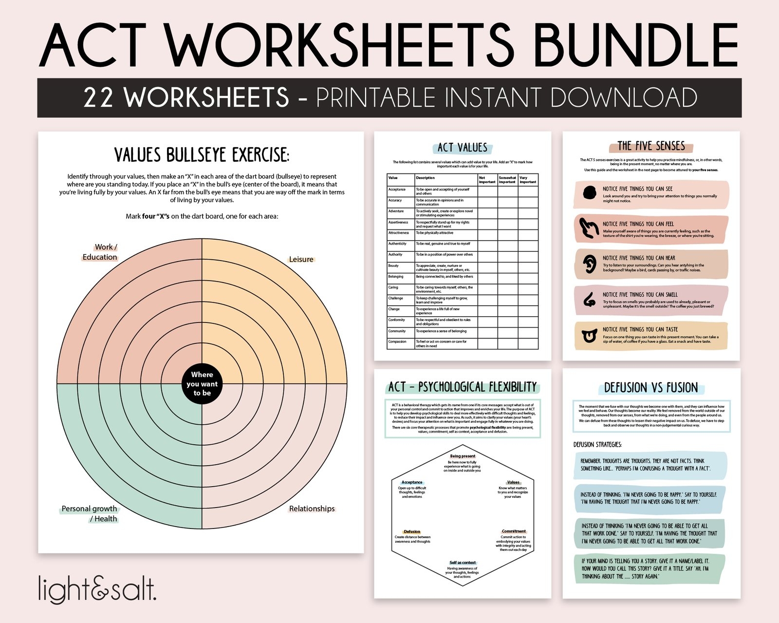 ACT Therapy Worksheets Acceptance And Commitment Therapy Values Bullseyes Therapy Sheets ACT Therapy Worksheets Acceptance And Commitment Therapy Values Bullseyes Therapy Sheets