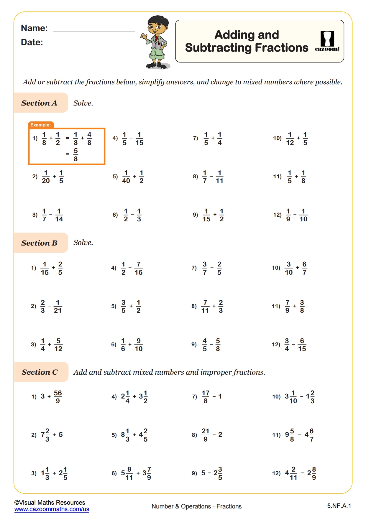fractions adding and subtracting unlike denominators worksheets fractions adding and subtracting unlike denominators worksheets