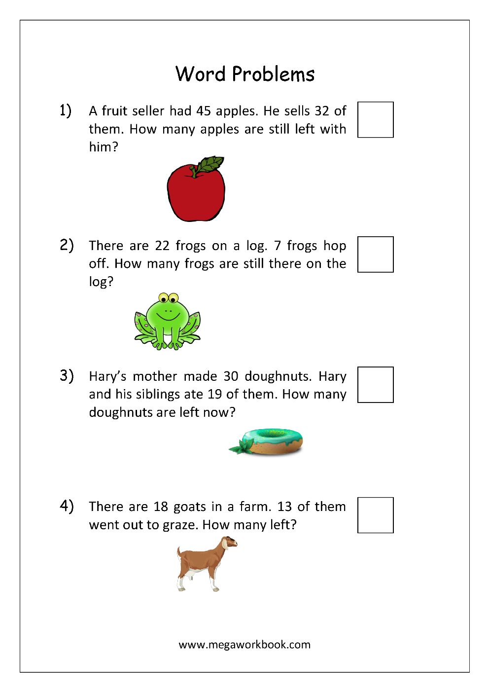Addition And Subtraction Word Problems Worksheets For Kindergarten And Grade 1 Story Sums Story Problems MegaWorkbook Addition And Subtraction Word Problems Worksheets For Kindergarten And Grade 1 Story Sums Story Problems MegaWorkbook