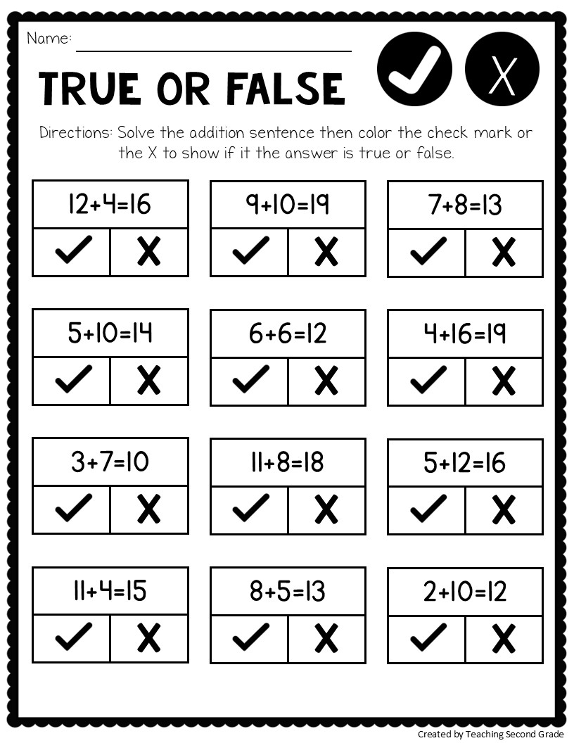 Addition Facts To 20 Worksheets Fun No Prep Math Worksheets For 1st 2nd Grade Teaching Ideas Made Easy Addition Facts To 20 Worksheets Fun No Prep Math Worksheets For 1st 2nd Grade Teaching Ideas Made Easy