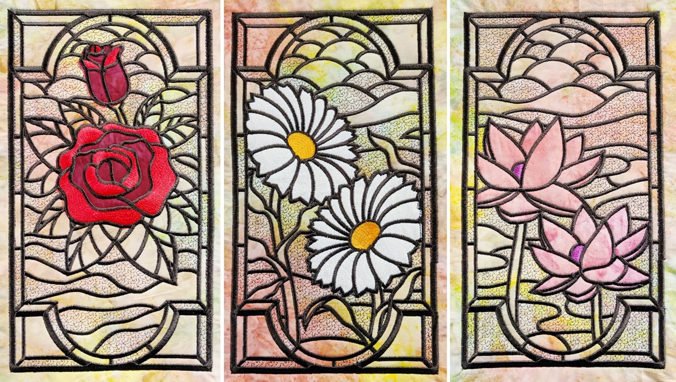 stained glass flower patterns stained glass flower patterns