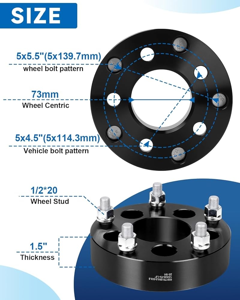 Amazon 5x4 5 To 5x5 5 Wheel Adapters Change Bolt Pattern 1 5 Inch Conversion 5x114 3 To 5x139 7 Wheel Adapters Spacers 73mm Hub Core With 1 2 Studs For Wrangler Cherokee Libetry Explorer Ranger Edge Automotive Amazon 5x4 5 To 5x5 5 Wheel Adapters Change Bolt Pattern 1 5 Inch Conversion 5x114 3 To 5x139 7 Wheel Adapters Spacers 73mm Hub Core With 1 2 Studs For Wrangler Cherokee Libetry Explorer Ranger Edge Automotive