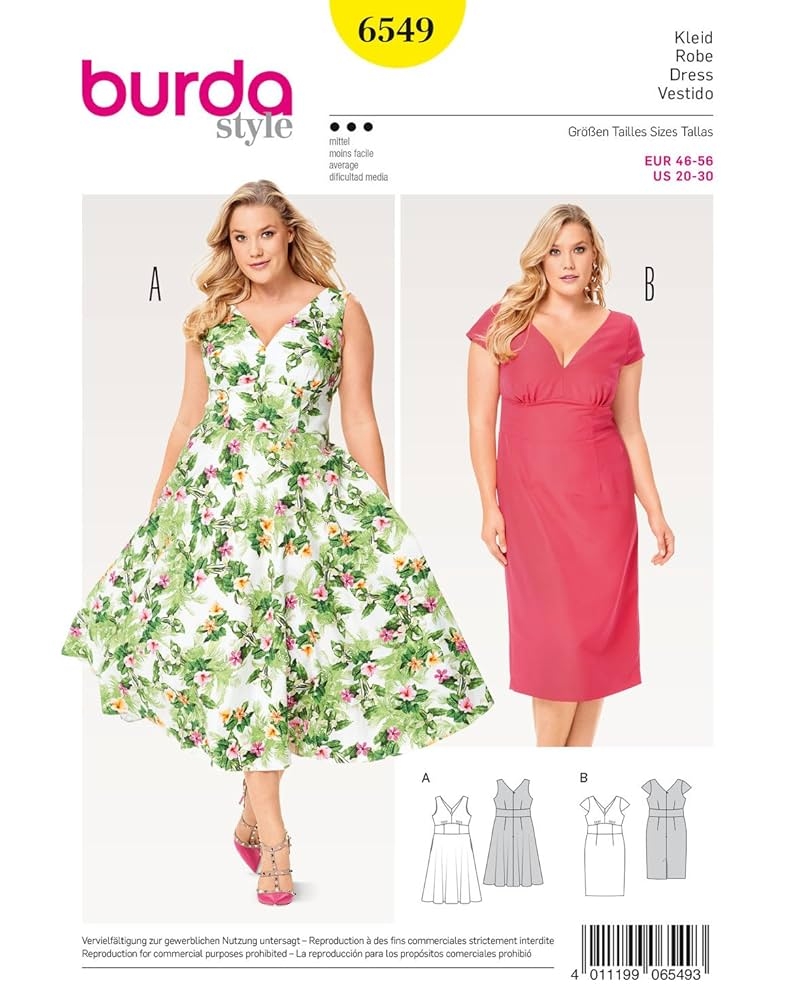 Amazon Burda Ladies Plus Size Sewing Pattern 6549 Dresses Arts Crafts Sewing Amazon Burda Ladies Plus Size Sewing Pattern 6549 Dresses Arts Crafts Sewing