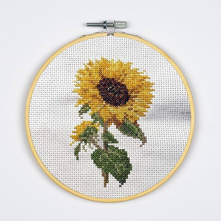 Amazon DUTCH STITCH BROTHERS Sunflower Counted Cross Stitch 6 Hoop And Pattern Included Cross Stitching Kits For Adults Advanced And Beginners Amazon DUTCH STITCH BROTHERS Sunflower Counted Cross Stitch 6 Hoop And Pattern Included Cross Stitching Kits For Adults Advanced And Beginners