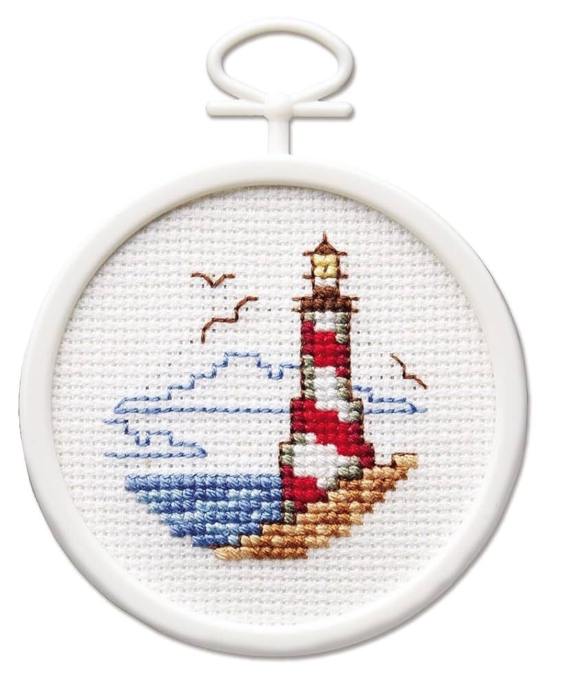 Amazon Janlynn 18 Count Round Mini Counted Cross Stitch Kit 2 1 2 Inch Lighthouse Amazon Janlynn 18 Count Round Mini Counted Cross Stitch Kit 2 1 2 Inch Lighthouse