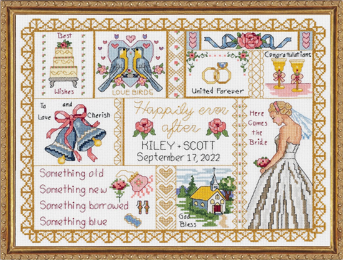 Amazon Janlynn 50577 Counted Cross Stitch Kit 13 25 X10 Wedding Collage 14 Count Amazon Janlynn 50577 Counted Cross Stitch Kit 13 25 X10 Wedding Collage 14 Count
