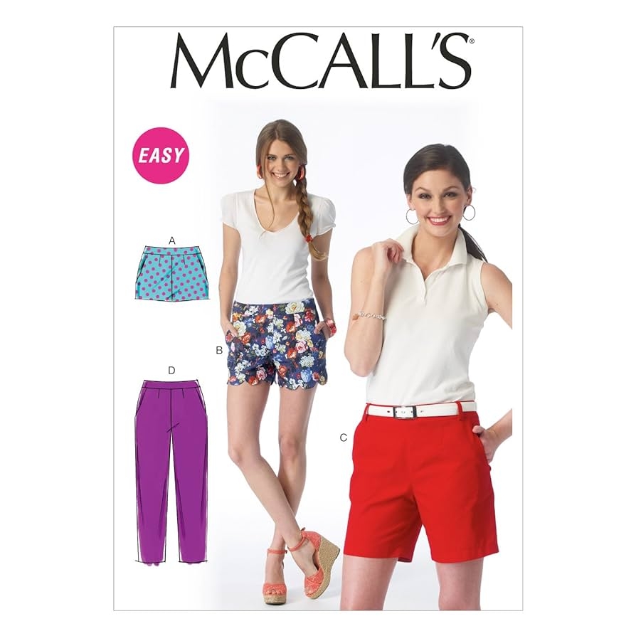 Amazon McCall Pattern Company M6930 Misses Shorts And Pants Size E5 Arts Crafts Sewing Amazon McCall Pattern Company M6930 Misses Shorts And Pants Size E5 Arts Crafts Sewing
