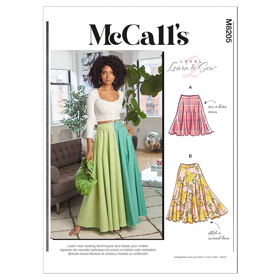 Amazon McCall s Misses Circle Skirt Sewing Pattern Kit Code M8205 Sizes L XL 2XL Multicolor Arts Crafts Sewing Amazon McCall s Misses Circle Skirt Sewing Pattern Kit Code M8205 Sizes L XL 2XL Multicolor Arts Crafts Sewing