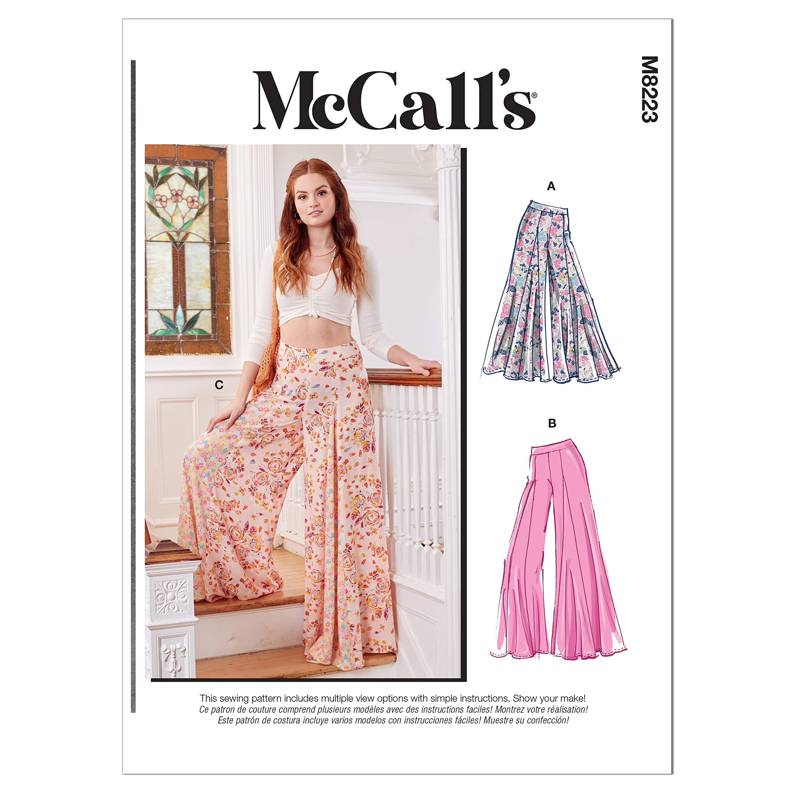 Amazon McCall s Misses Wide Leg Pants Sewing Pattern Kit Code M8223 Sizes L XL 2XL Multicolor Arts Crafts Sewing Amazon McCall s Misses Wide Leg Pants Sewing Pattern Kit Code M8223 Sizes L XL 2XL Multicolor Arts Crafts Sewing