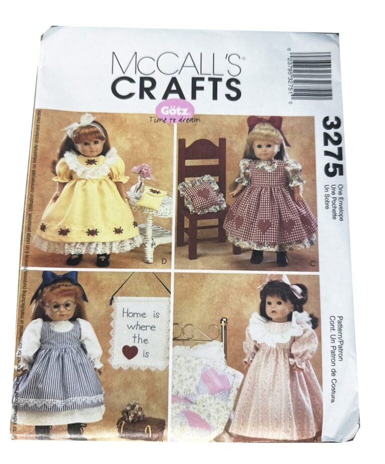 Amazon McCall s Patterns M3275 18 Inch Doll Clothes And Craft Projects One Size Only Arts Crafts Sewing