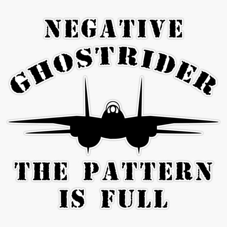 Amazon Negative Ghostrider The Pattern Is Full Top Gun Bumper Sticker Vinyl Decal 5 Inches Automotive