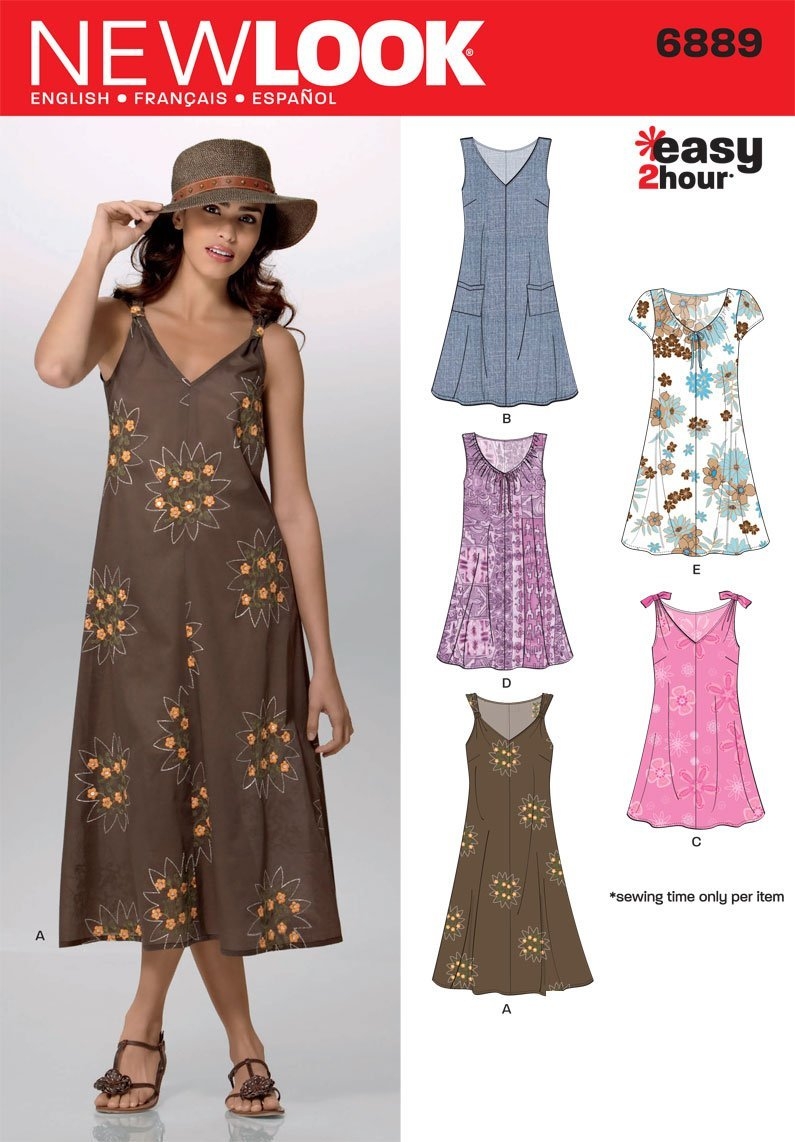 Amazon New Look Sewing Pattern 6889 Misses Dresses Size A 8 10 12 14 16 18 Arts Crafts Sewing Amazon New Look Sewing Pattern 6889 Misses Dresses Size A 8 10 12 14 16 18 Arts Crafts Sewing