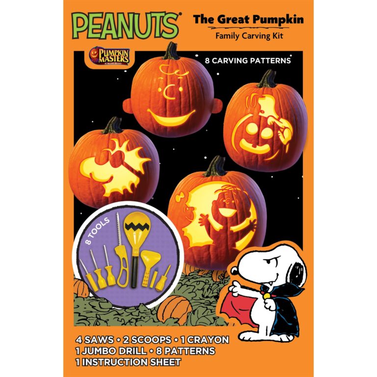 Amazon Peanuts The Great Pumpkin Family Carving Kit By Pumpkin Masters Includes 8 Carving Tools And 8 Carving Patterns Home Kitchen
