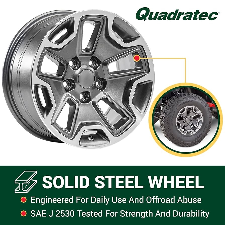 Amazon Quadratec Hardrock 17 Alloy Wheel Gunmetal Gray 5x5 Bolt Pattern With 5 2 Backspace 17x8 5 11 43mm Offset Fits Jeep JT WJ WK WK2 JK JL JKU JLU Hub Amazon Quadratec Hardrock 17 Alloy Wheel Gunmetal Gray 5x5 Bolt Pattern With 5 2 Backspace 17x8 5 11 43mm Offset Fits Jeep JT WJ WK WK2 JK JL JKU JLU Hub