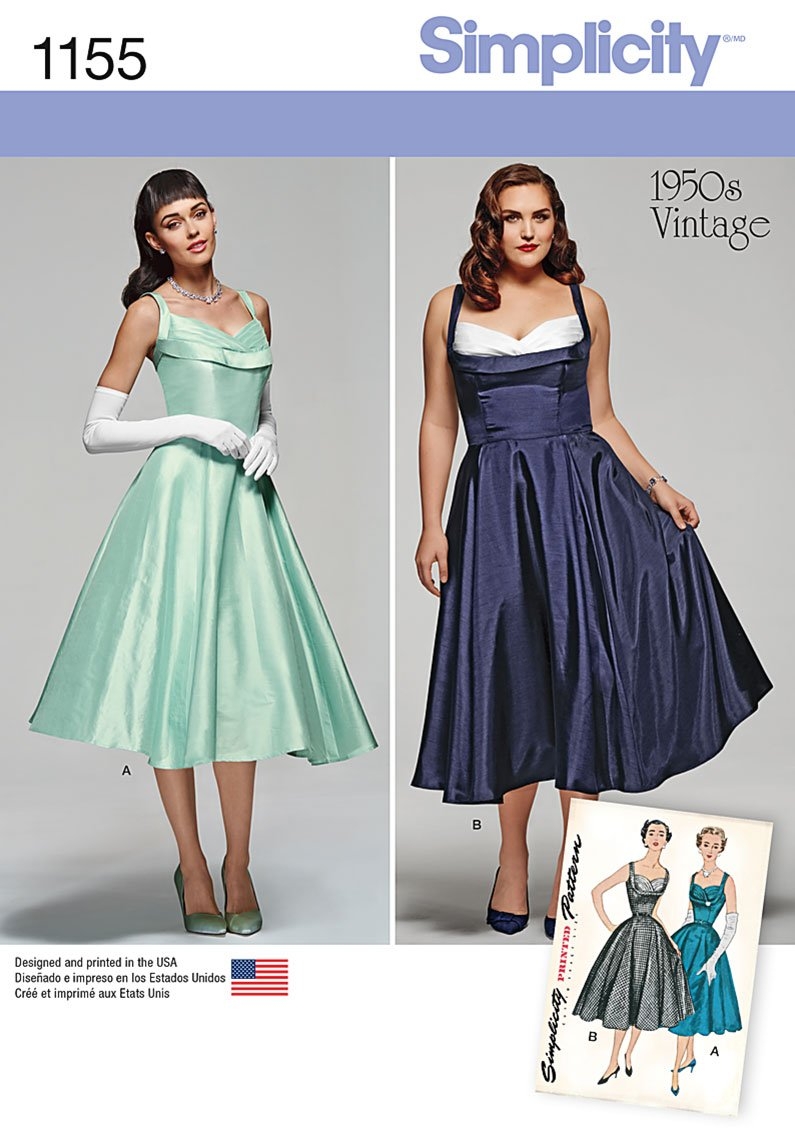 Amazon Simplicity 1155 Women s Plus Size 1950s Vintage Dress Sewing Pattern Sizes 10 18 Arts Crafts Sewing Amazon Simplicity 1155 Women s Plus Size 1950s Vintage Dress Sewing Pattern Sizes 10 18 Arts Crafts Sewing