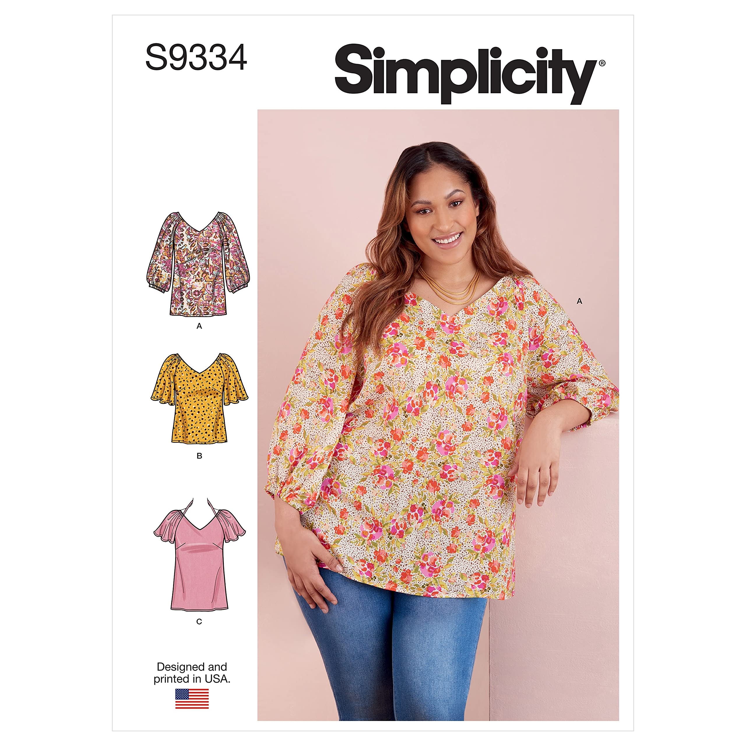 Amazon Simplicity Misses And Women s V Neck Top Sewing Pattern Kit Code S9334 Sizes 20W 22W 24W 26W 28W Multicolor Arts Crafts Sewing Amazon Simplicity Misses And Women s V Neck Top Sewing Pattern Kit Code S9334 Sizes 20W 22W 24W 26W 28W Multicolor Arts Crafts Sewing