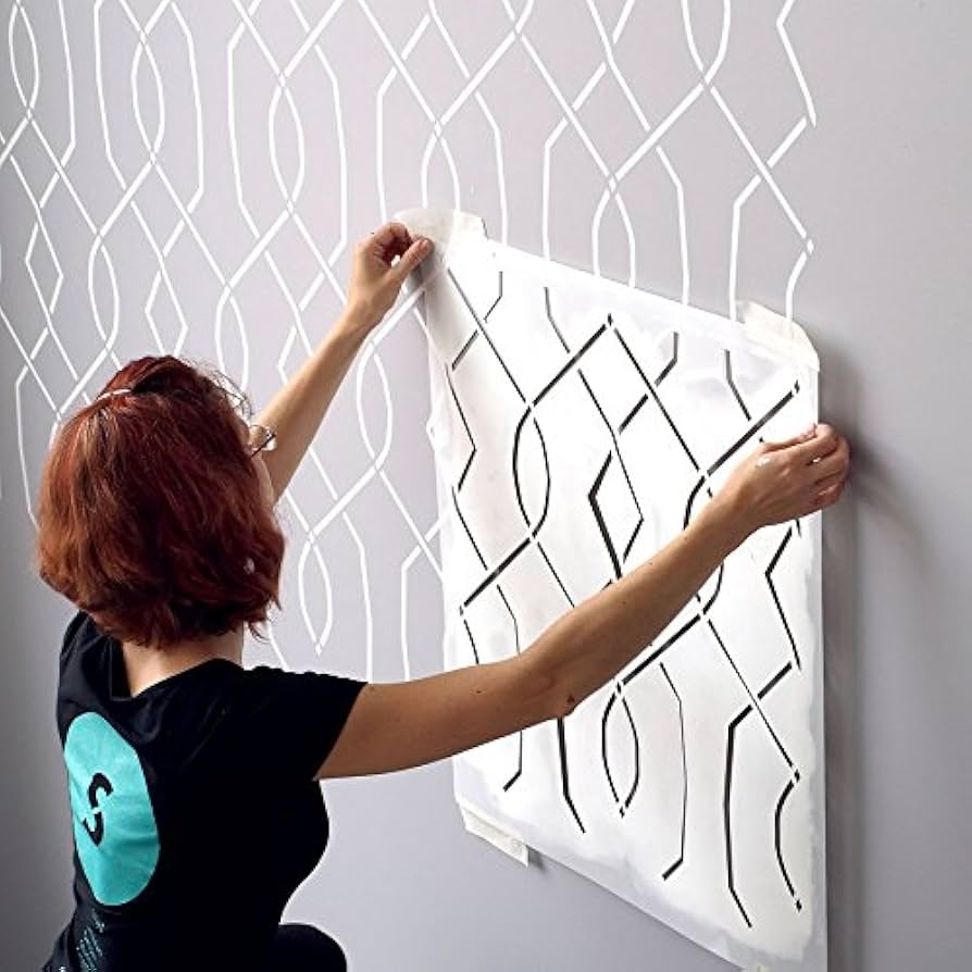 Amazon STENCILIT Moorish Trellis Large Wall Stencil XL Stencil 24 X 34 5 In Modern Wall Stencils For Painting Large Pattern Geometric Paint Stencil For Walls Tools Home Improvement
