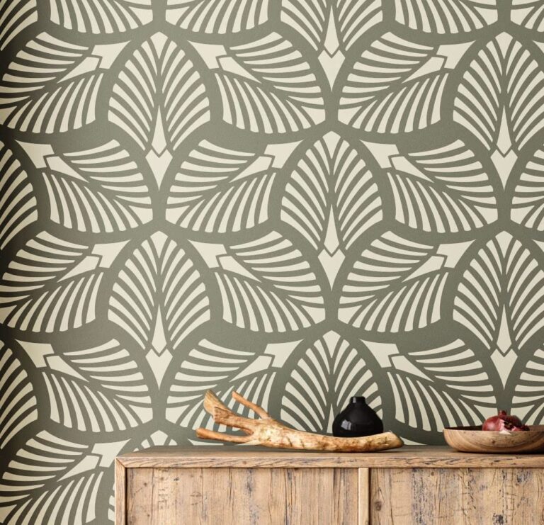 Amazon STENCILOGY Danube 23 X 38 XL Wall Stencil Palm Leaf Large Allover Wall Stencils For Painting Large Floral Wall Stencil Tools Home Improvement