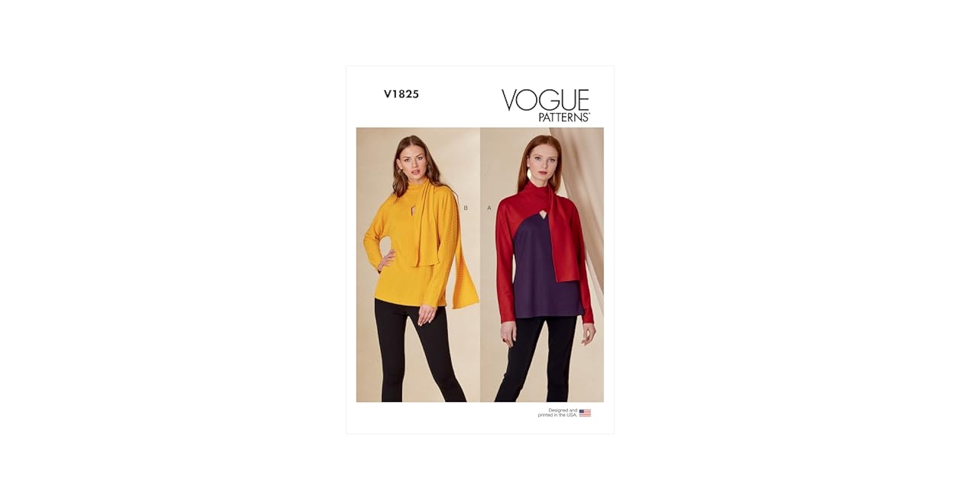 Amazon Vogue Misses Petite Knit Top Sewing Pattern Kit Code V1825 Sizes XS S M L XL XXL Multicolor Arts Crafts Sewing Amazon Vogue Misses Petite Knit Top Sewing Pattern Kit Code V1825 Sizes XS S M L XL XXL Multicolor Arts Crafts Sewing