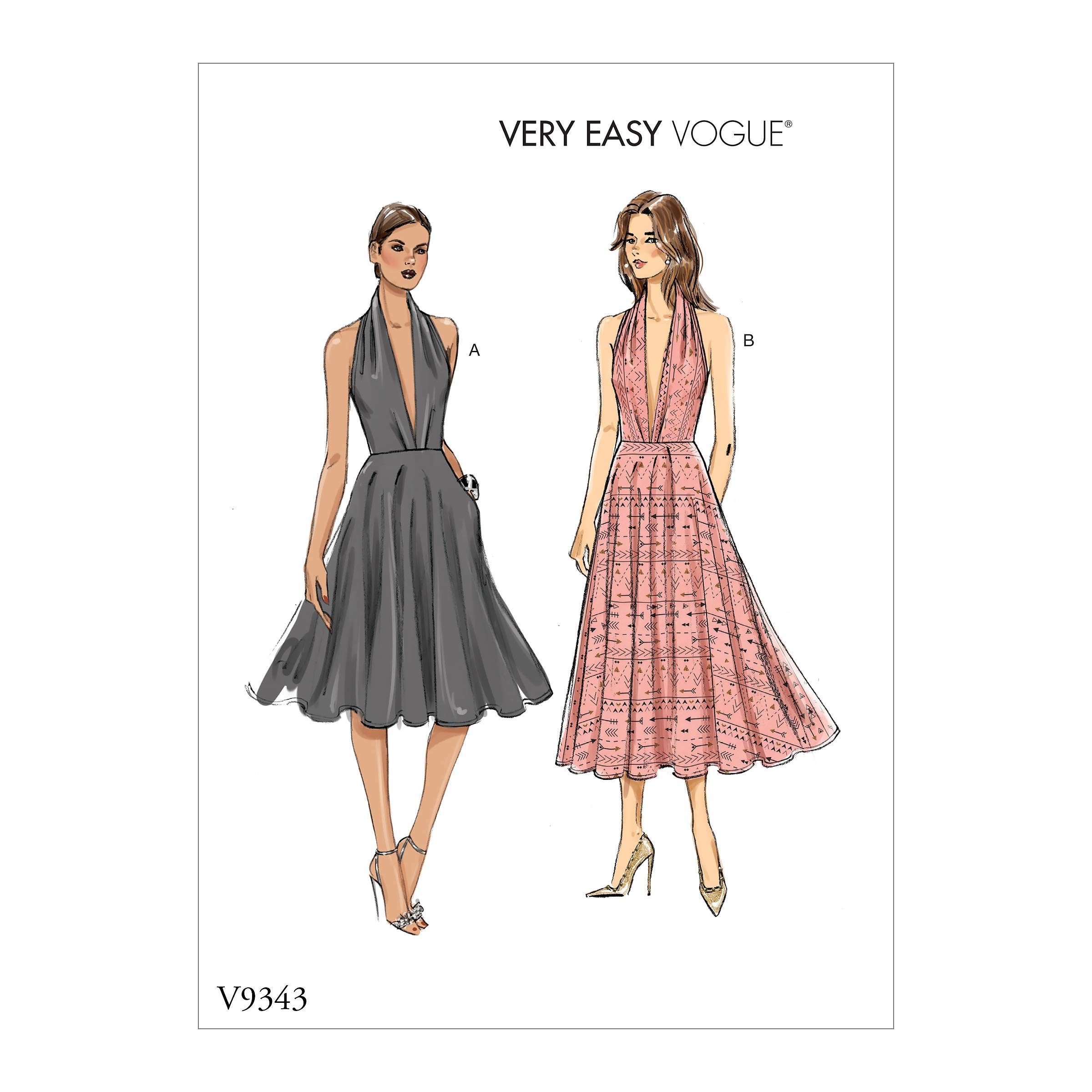 Amazon Vogue V9343A5 Very Easy Women s Fitted Sleeveless Dress Sewing Patterns Sizes 6 14 Arts Crafts Sewing Amazon Vogue V9343A5 Very Easy Women s Fitted Sleeveless Dress Sewing Patterns Sizes 6 14 Arts Crafts Sewing