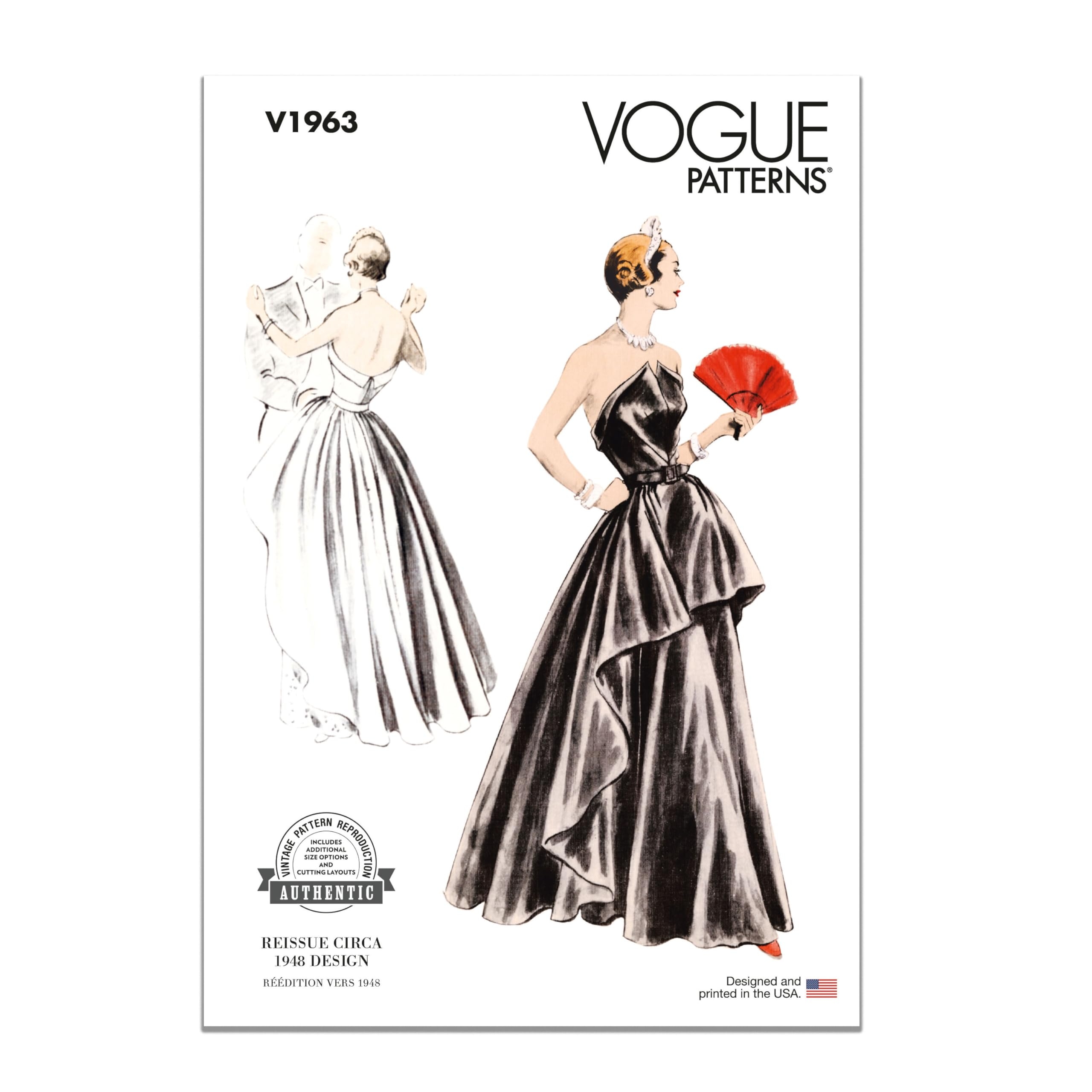 Amazon Vogue Vintage 1948 Misses Evening Dress Sewing Pattern Kit Design Code V1963 Sizes 4 6 8 10 12 Arts Crafts Sewing Amazon Vogue Vintage 1948 Misses Evening Dress Sewing Pattern Kit Design Code V1963 Sizes 4 6 8 10 12 Arts Crafts Sewing