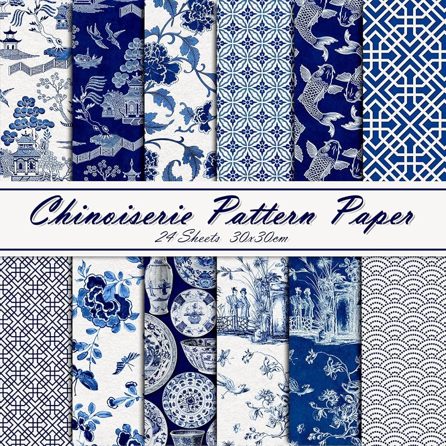 Amazon Whaline 12 Design Chinoiserie Pattern Paper 24 Sheet Blue China Scrapbook Specialty Double Sided Collection Oriental Decorative Craft Paper Folded Flat For Chinoiserie Card Making Scrapbook Amazon Whaline 12 Design Chinoiserie Pattern Paper 24 Sheet Blue China Scrapbook Specialty Double Sided Collection Oriental Decorative Craft Paper Folded Flat For Chinoiserie Card Making Scrapbook