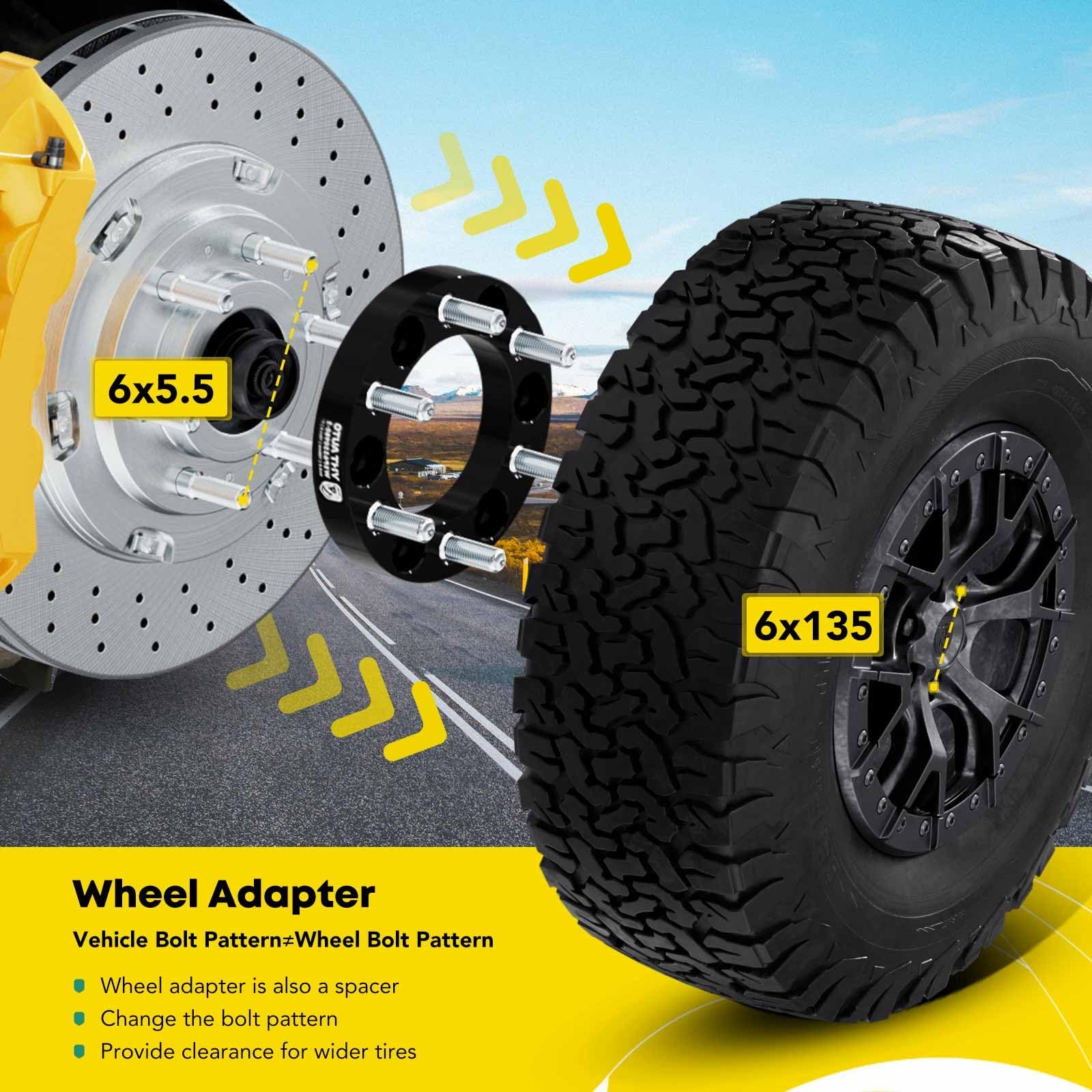 Amazon YHTAUTO 6x5 5 To 6x135 Wheel Adapters 1 5 Inch Fits Chevy Silverado 1999 2000 C2500 GMC Sierra 2007 2018 Cadillac Escalade Forged Wheel Tire Spacers W M14x1 5 12 9 Studs 108mm Bore 6 Lug 4PCS Automotive Amazon YHTAUTO 6x5 5 To 6x135 Wheel Adapters 1 5 Inch Fits Chevy Silverado 1999 2000 C2500 GMC Sierra 2007 2018 Cadillac Escalade Forged Wheel Tire Spacers W M14x1 5 12 9 Studs 108mm Bore 6 Lug 4PCS Automotive