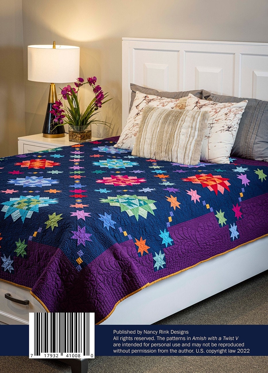 Amish With A Twist V Five 5 Complete Quilt Pattern From Nancy Rink Designs NEW Please See Description And Pictures For More Information Etsy New Zealand Amish With A Twist V Five 5 Complete Quilt Pattern From Nancy Rink Designs NEW Please See Description And Pictures For More Information Etsy New Zealand