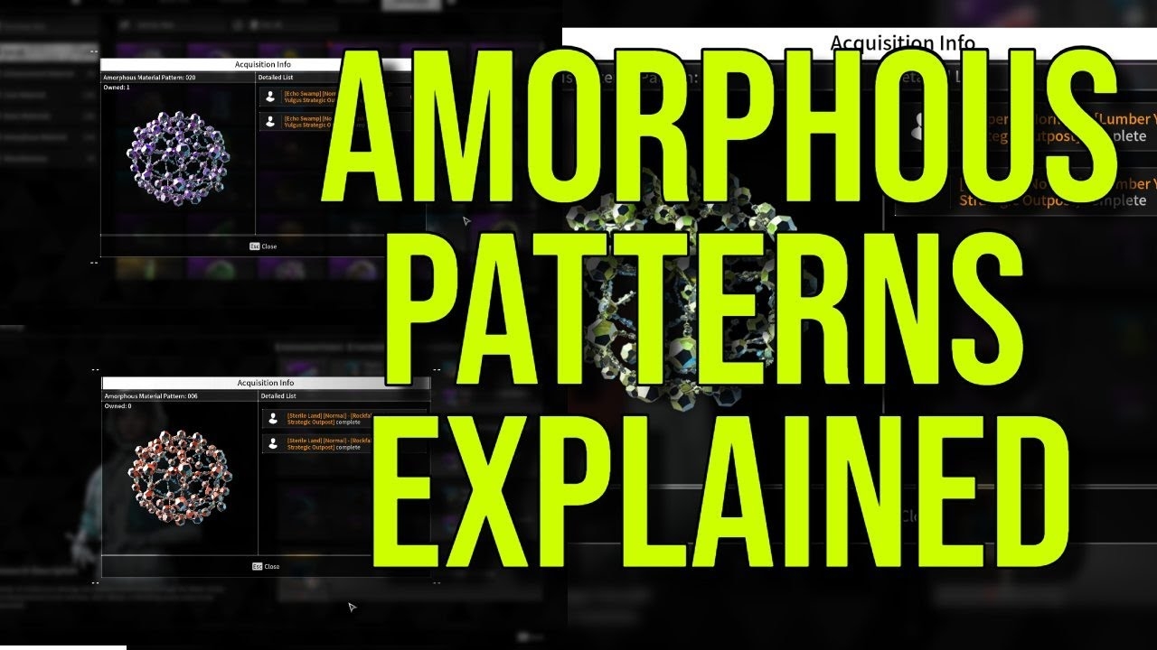 Amorphous Patterns Explained Quickly The First Descendant YouTube Amorphous Patterns Explained Quickly The First Descendant YouTube