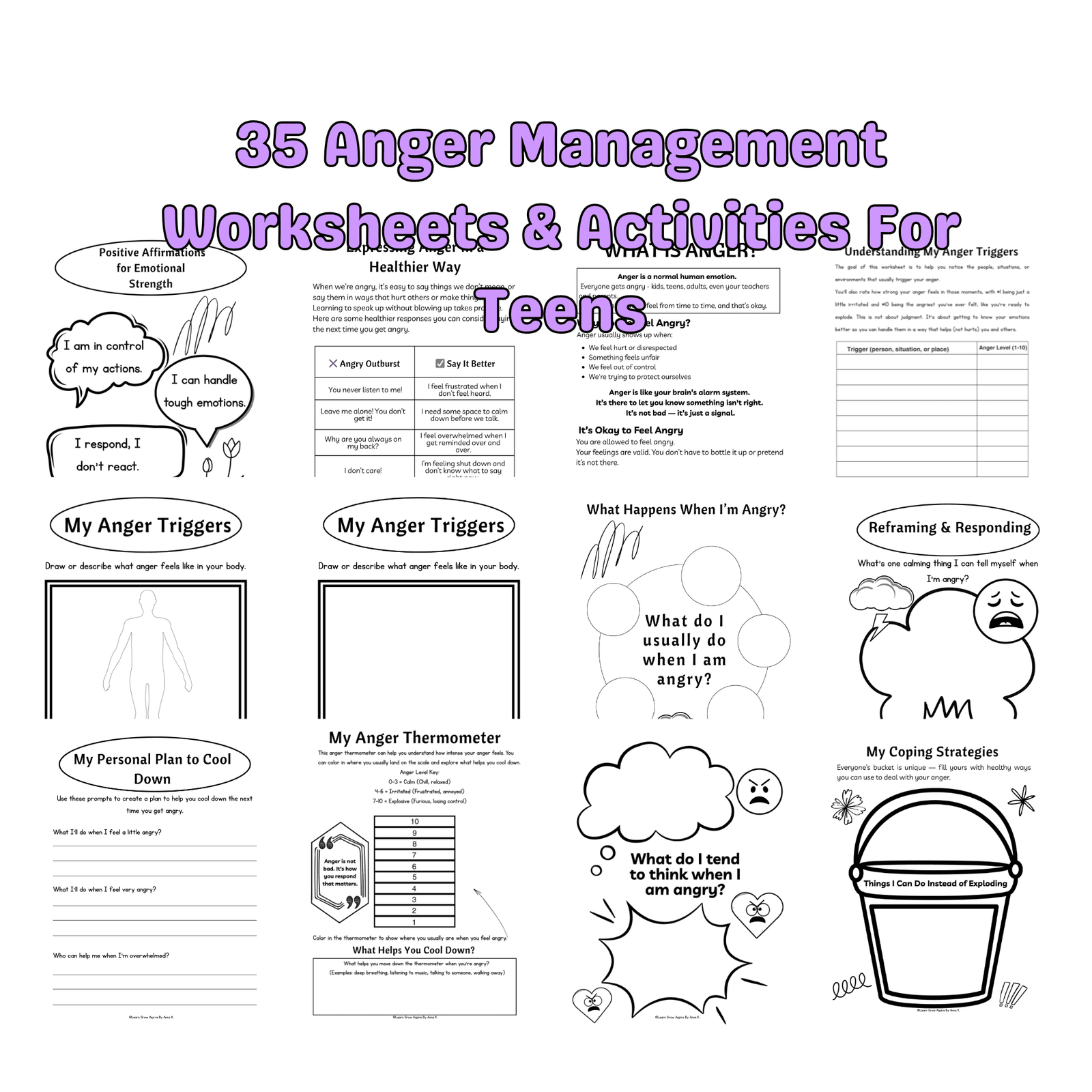 Anger Management Worksheets For Teens Anger Management Worksheets For Teens