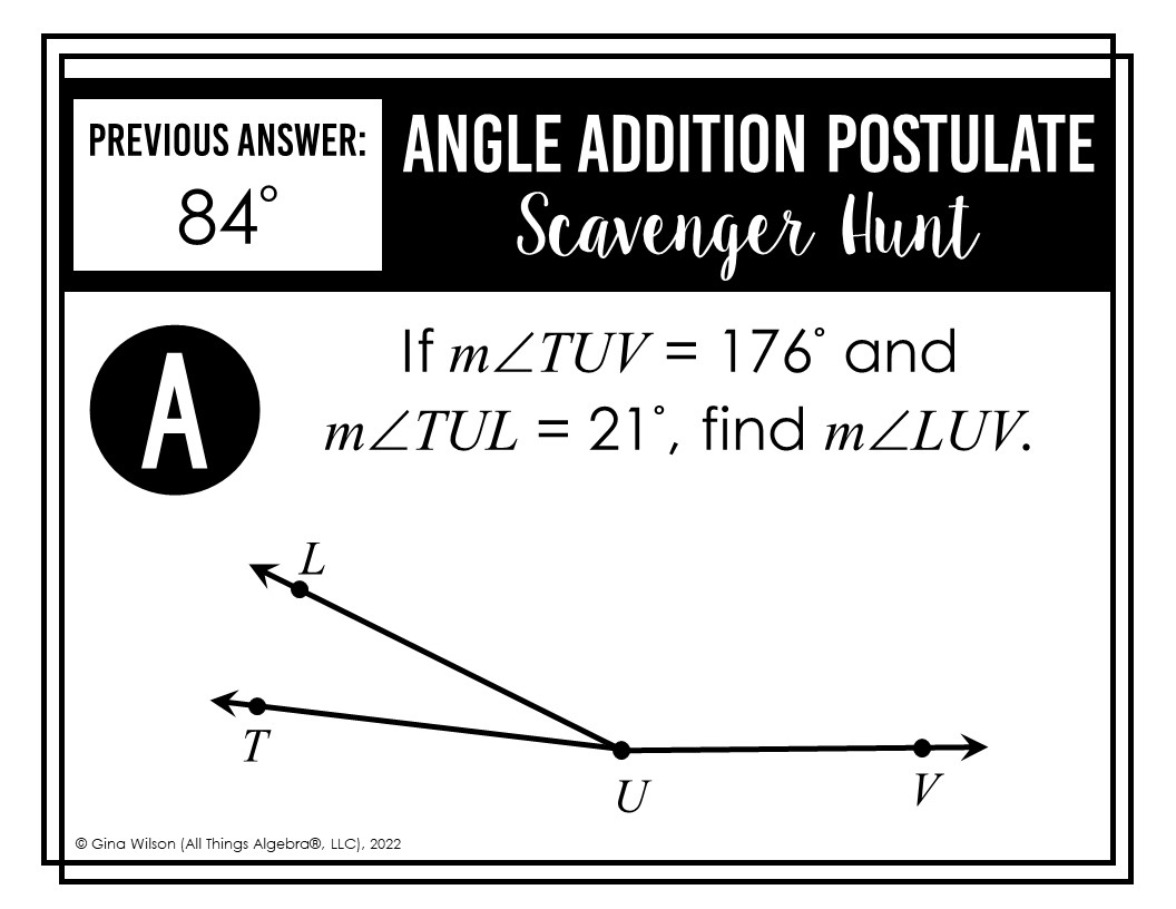 angle addition postulate worksheet angle addition postulate worksheet